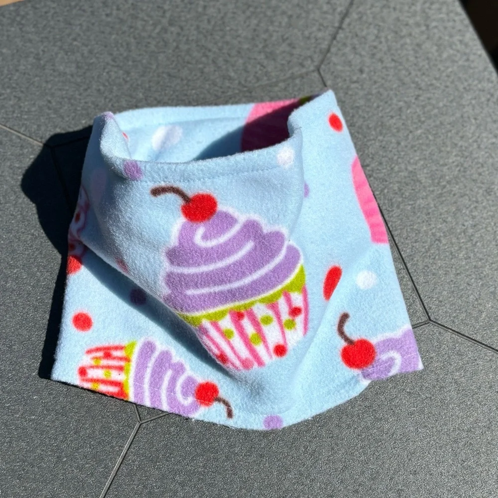 Girls Fleece Cupcake Cowl Scarf - HANDMADE new